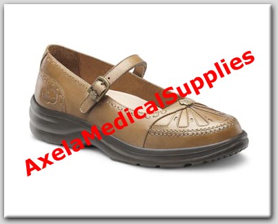 Dr. Comfort Paradise Womens Diabetic Shoes Saddle Tan Leather