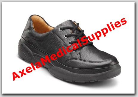 Dr Comfort Justin Mens Diabetic Shoes Black Leather Detail