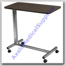 Drive Medical Non-Tilt Overbed Table, Chrome Base and Mast