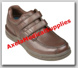 InStride Durango Mens Diabetic Shoes Brown Leather Strap