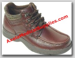 InStride Cascade Mens Diabetic Shoes Brown Leather Lace