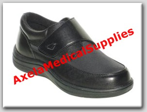 InStride LaJolla Womens Diabetic Shoes Black Leather/Lycra