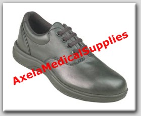InStride Malibu Womens Diabetic Shoes Black Leather Lace