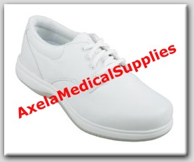 InStride Malibu Womens Diabetic Shoes White Leather Lace