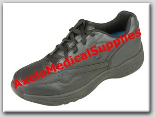 InStride Monterey Mens Diabetic Shoes Black Leather Lace