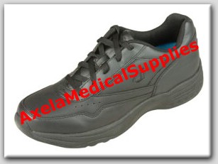 InStride Monterey Womens Diabetic Shoes Black Leather Lace