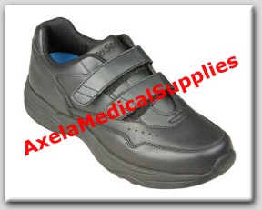 InStride Monterey Womens Diabetic Shoes Black Leather Strap