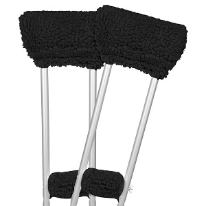 Vive Sheepskin crutch pad black