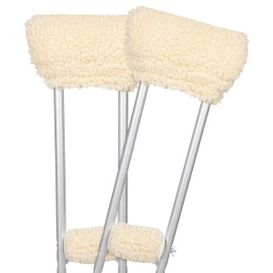 Vive Sheepskin crutch pad White