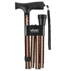 Vive Folding Cane Leopard