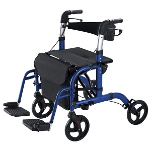 Vive Wheelchair Rollator Blue
